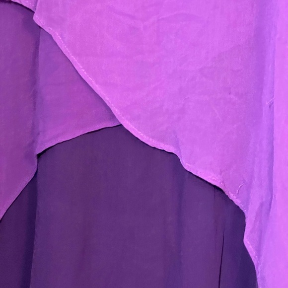 Vintage 90s Phool Draped Sleeveless Bias Cut Midi Dress size large FairyCore - Picture 5 of 7